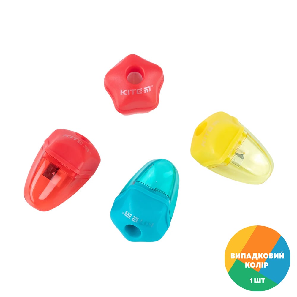 Стругачка для олівців Kite Shuttle з контейнером, в асортименті, 1 шт (K24-1017)